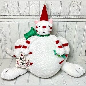 Peppy Le Mew Figi Fur Ball Plush Christmas Cat Vintage 2002 Stuffed Animal Toy